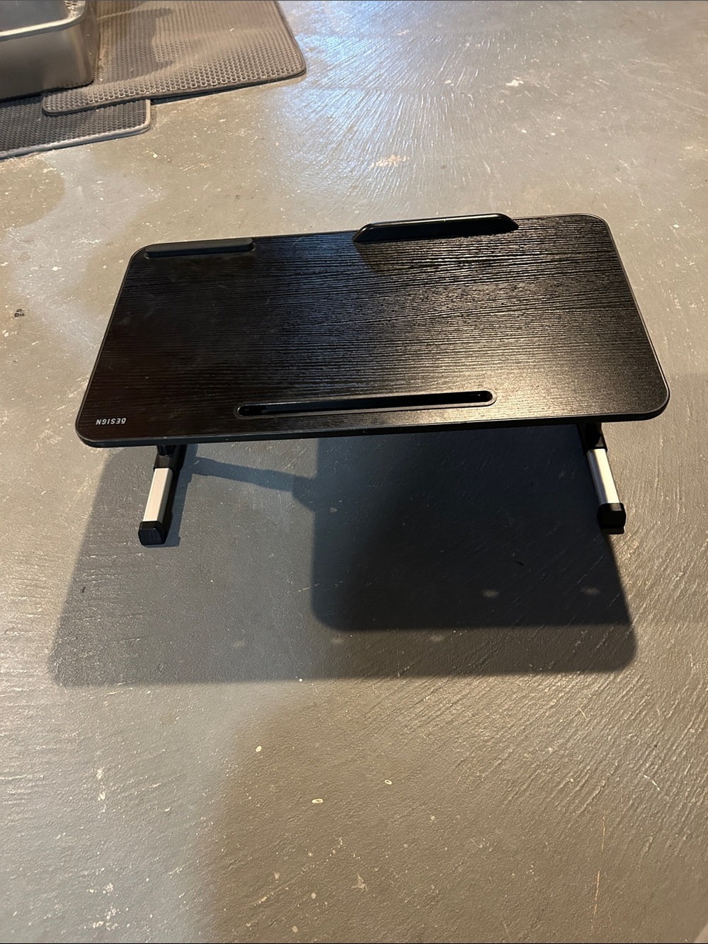 Black Adjustable Laptop Stand - Portable Computer Riser